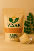 VISAR Ginger Powder kraft pouch product image with glass bowl