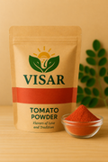 VISAR Tomato Powder kraft pouch product image with glass bowl